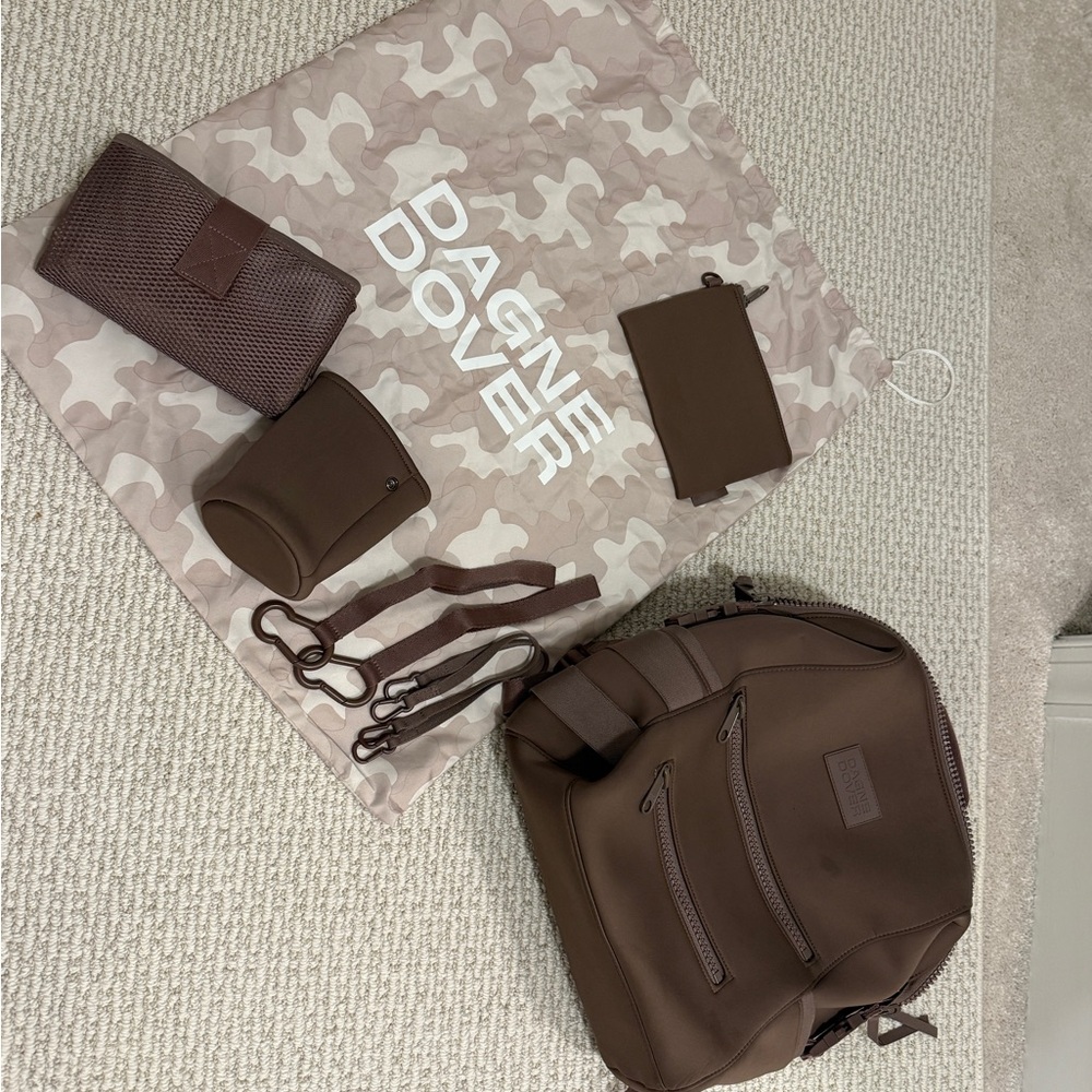 Dagne Dover Chocolate Brown Backpack Set
